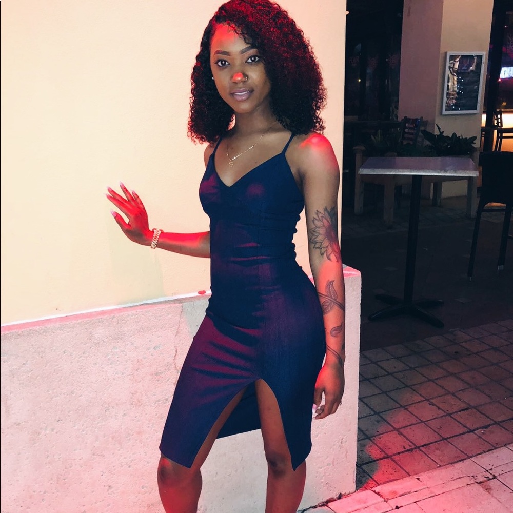 Dark blue dress